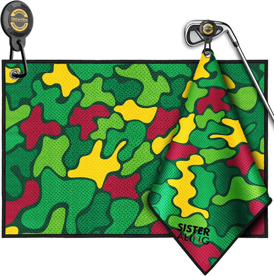 Magnetic Golf Towel Clip Set - Industrial Strength Magnet for Strong Hold to Carts, Bags or Clubs - Easy Cleaner Accessories - Men'S Equipment - Golf Gifts